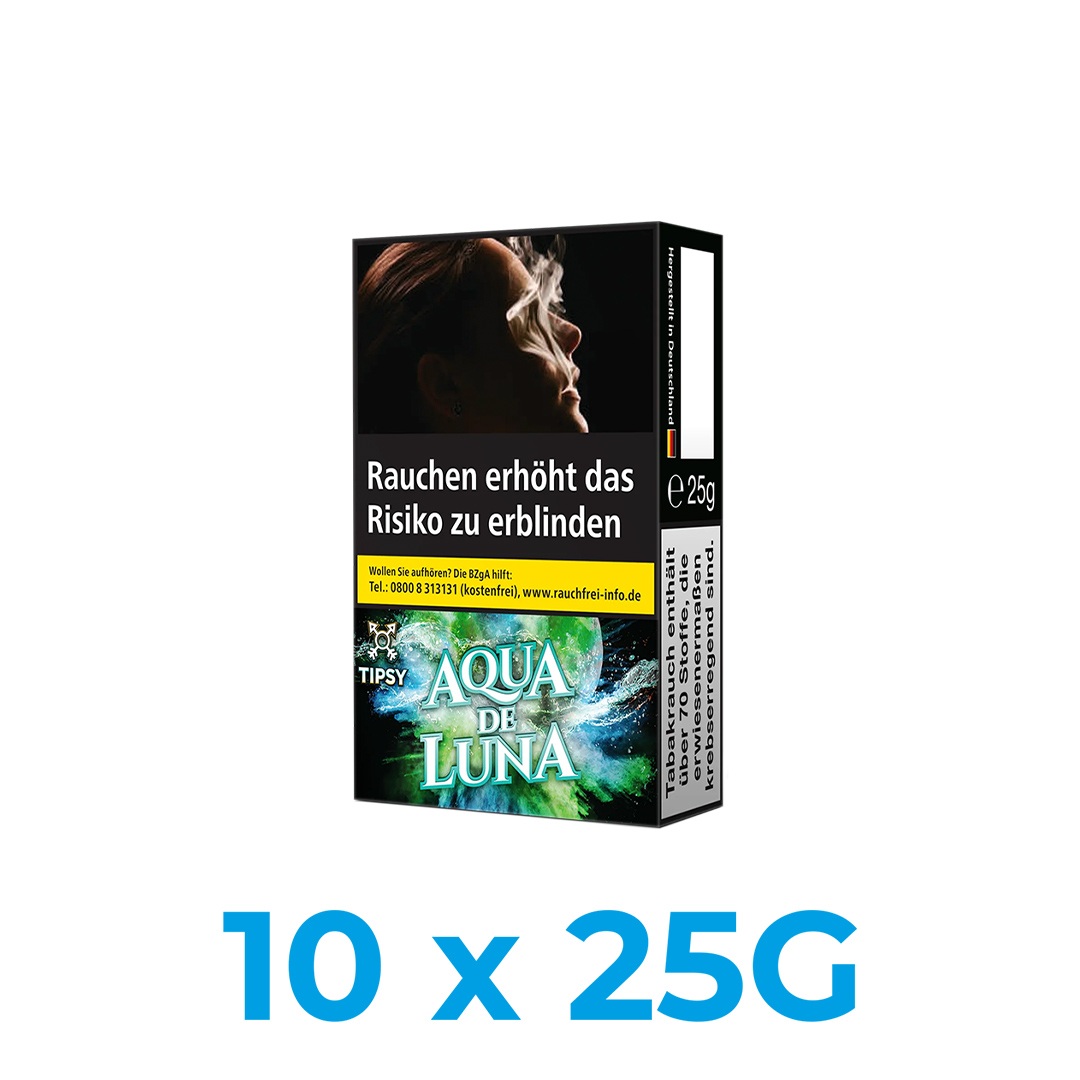 Tipsy Aqua de Luna 250g Shisha Tabak (10x25g)