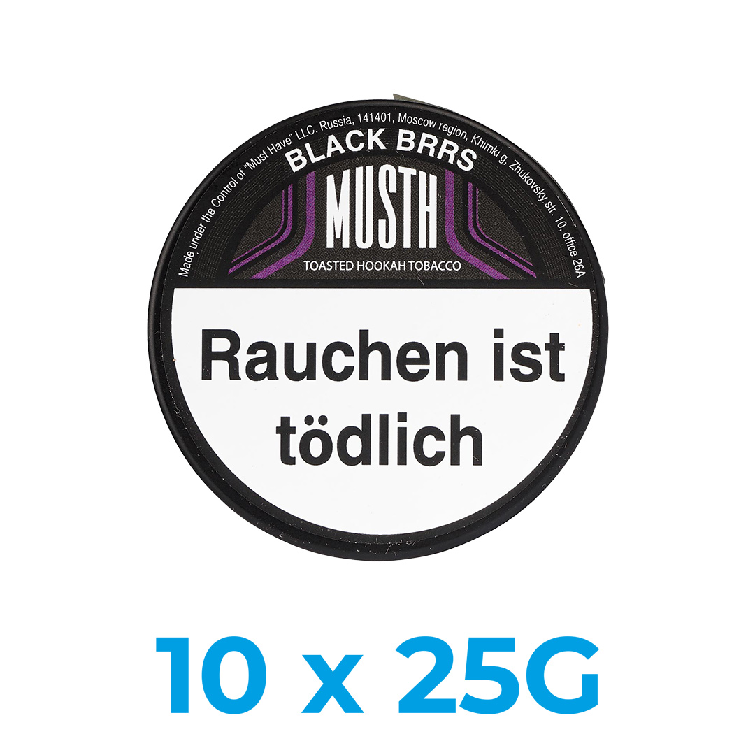 Must H Black Brrs 250g Shisha Tabak (10x25g)