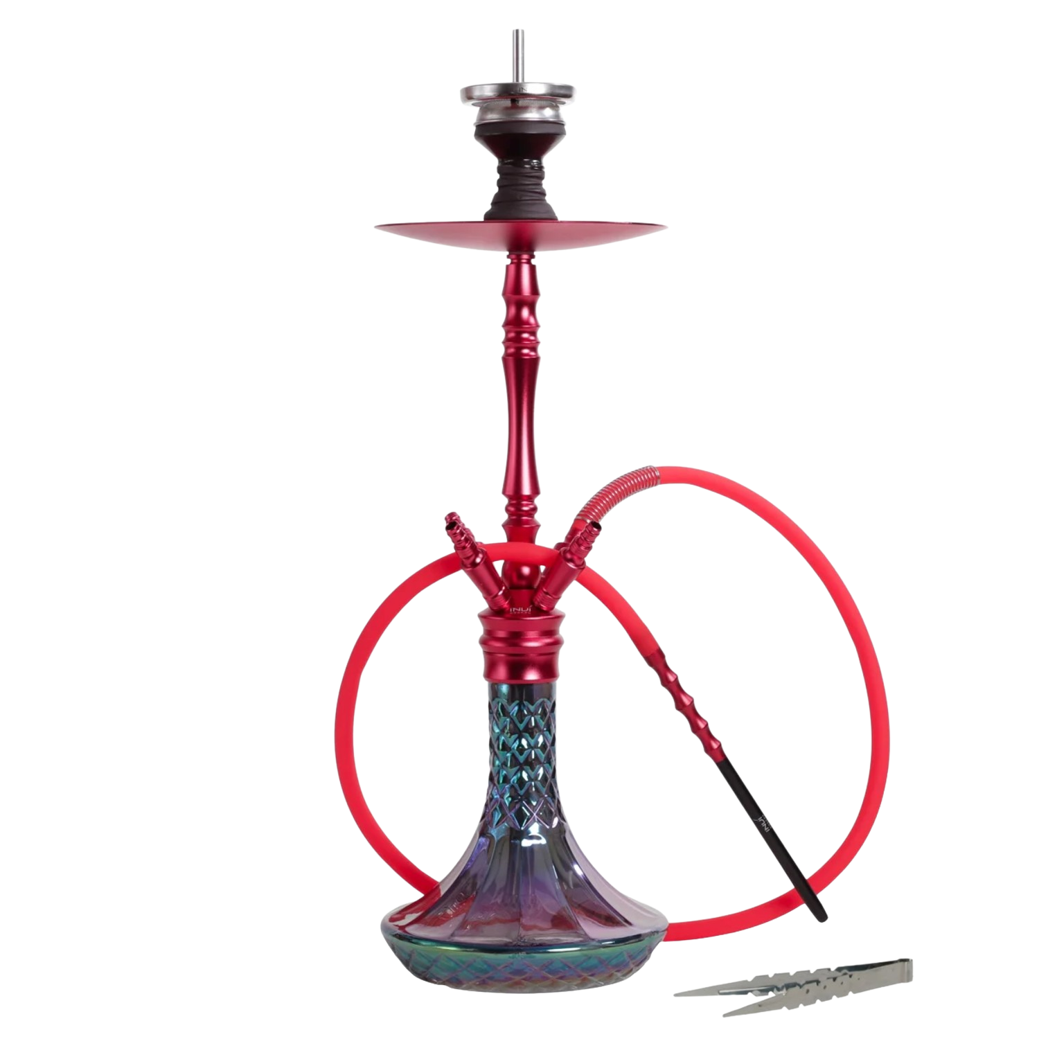 INVI Vergence Alu Cut Rainbow Rot Shisha INVI Vergence Alu Cut Rainbow Rot Shisha