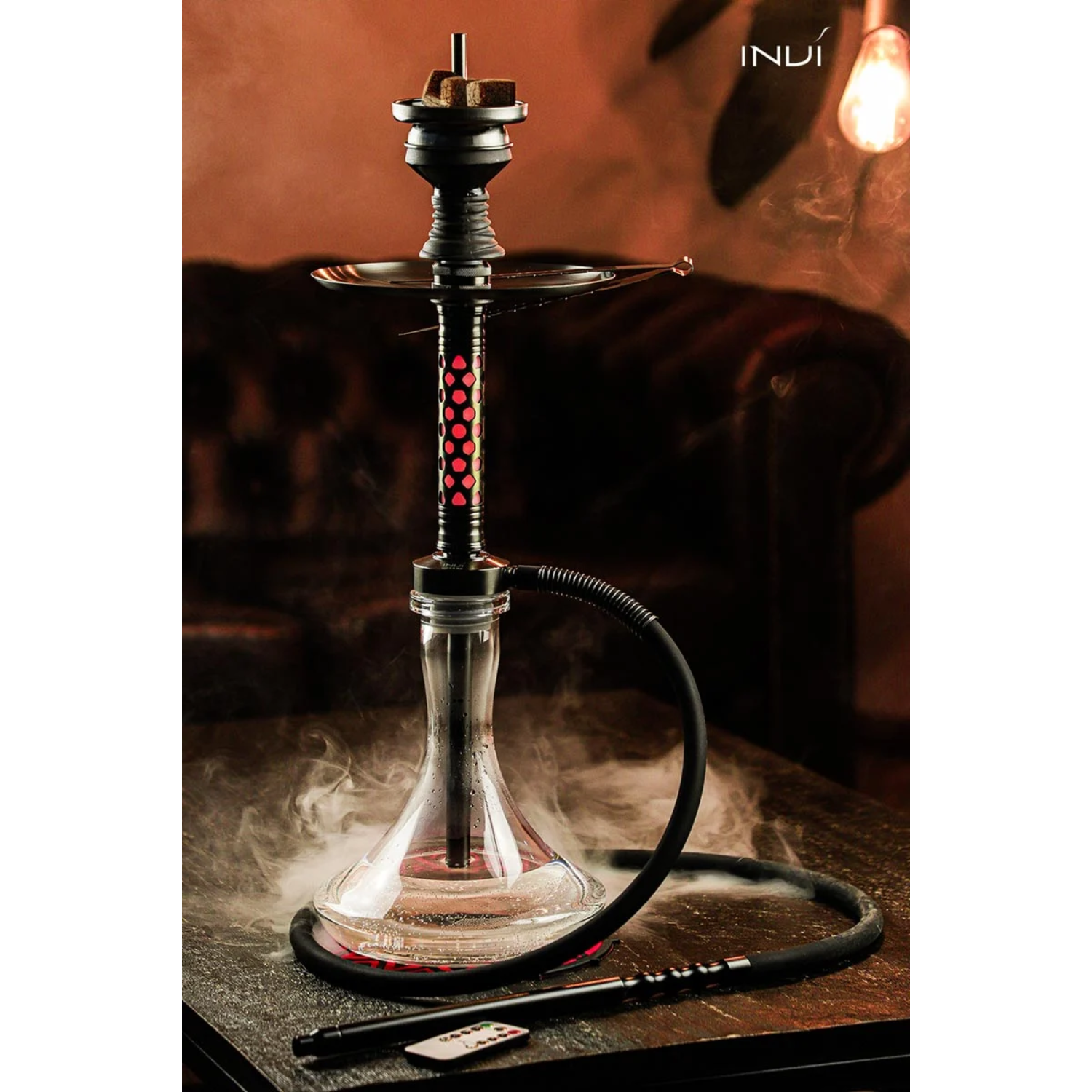 INVI Recursion Edelstahl mit LED-Schaft Shisha