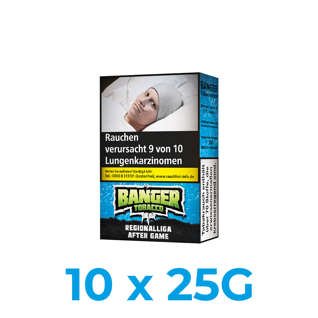 Banger Regionalliga After Game 250g Shisha Tabak (10x25g) Banger Regionalliga After Game 250g Shisha Tabak (10x25g)