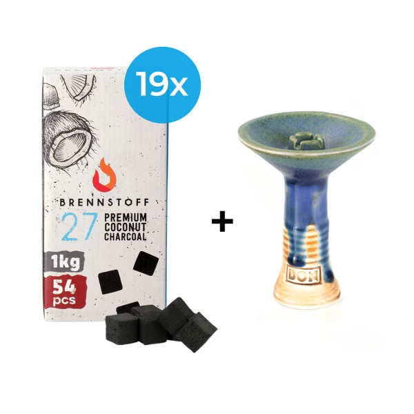 Bundle - Brennstoff Naturkohle 26er 19 kg + Don Phunnel Lapislazuli