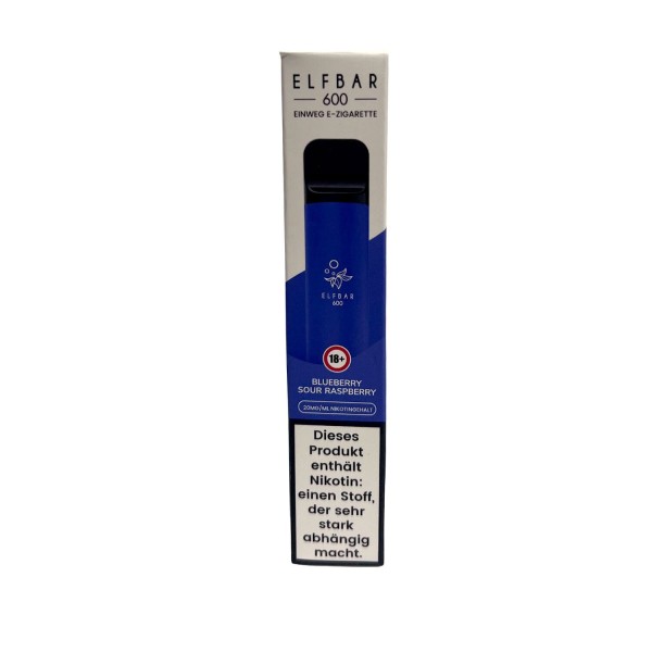 ELFBAR 600 Einweg E-Zigarette Blueberry Sour Raspberry - 20 mg