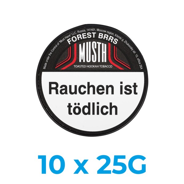 Must H Forest Brrs 250g Shisha Tabak (10x25g)